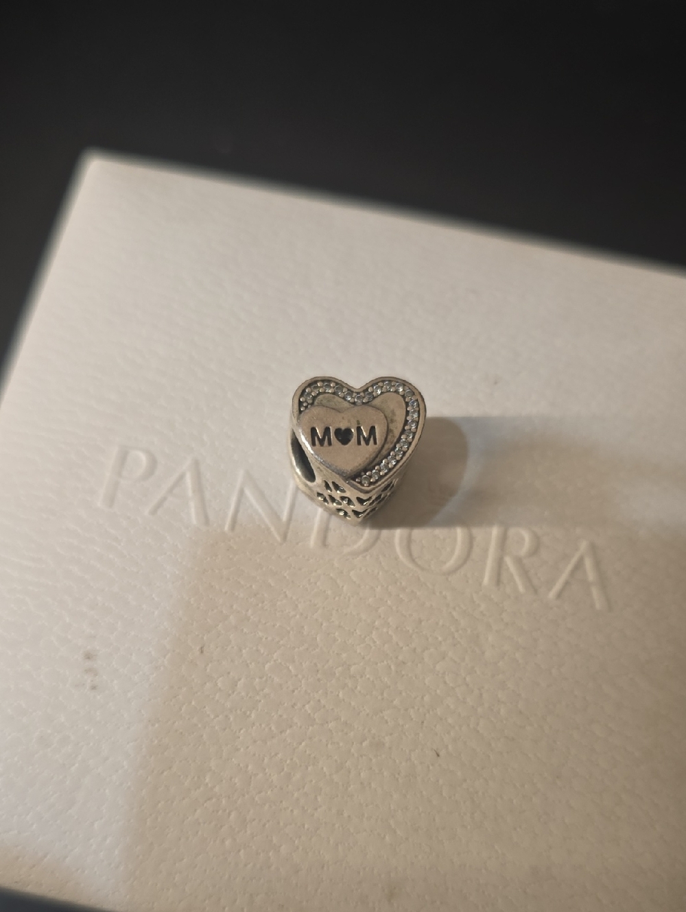 Authentic Pandora MOM Heart Charm